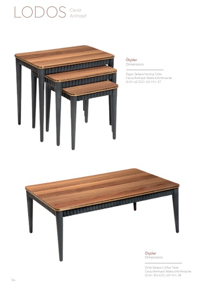 FURAX ZİGON ORTA SEHPA SET