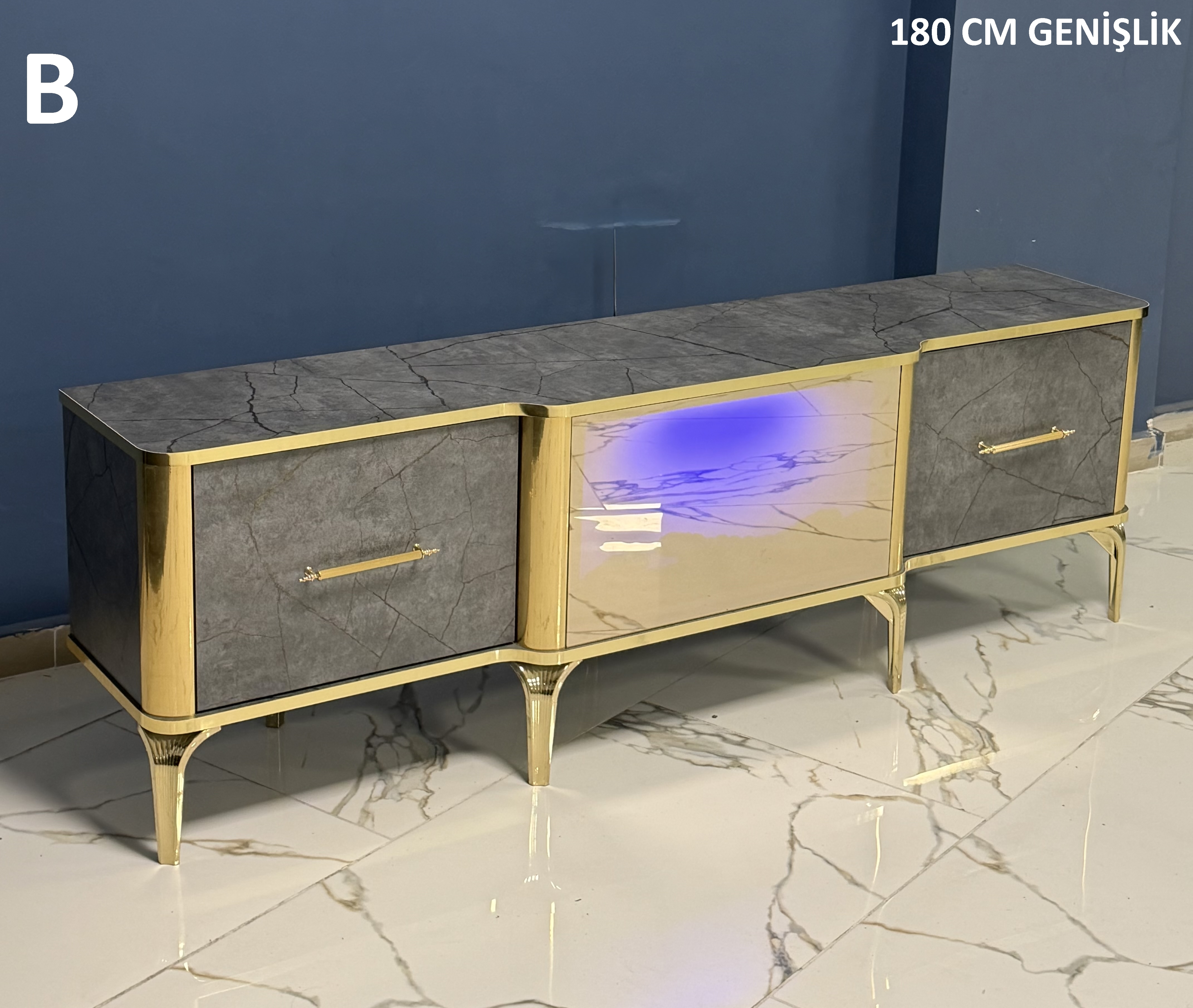 SMB ŞÖMİNELİ MDF TV SEHPASI