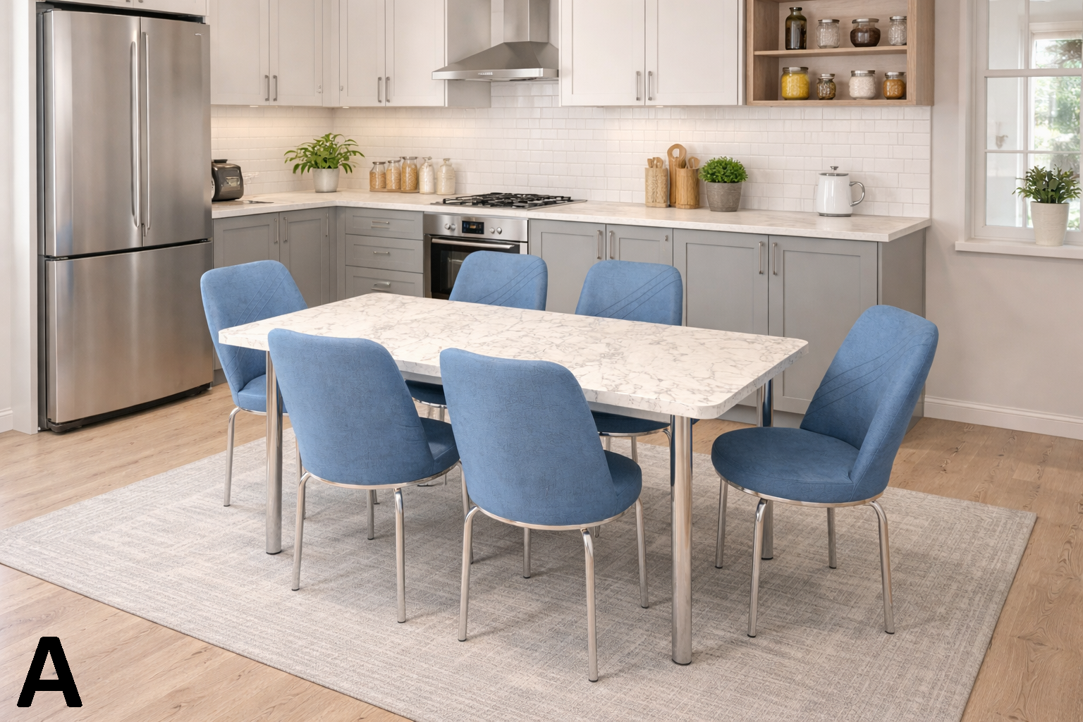 METAL GOLD YEMEK MASASI TAKIMI