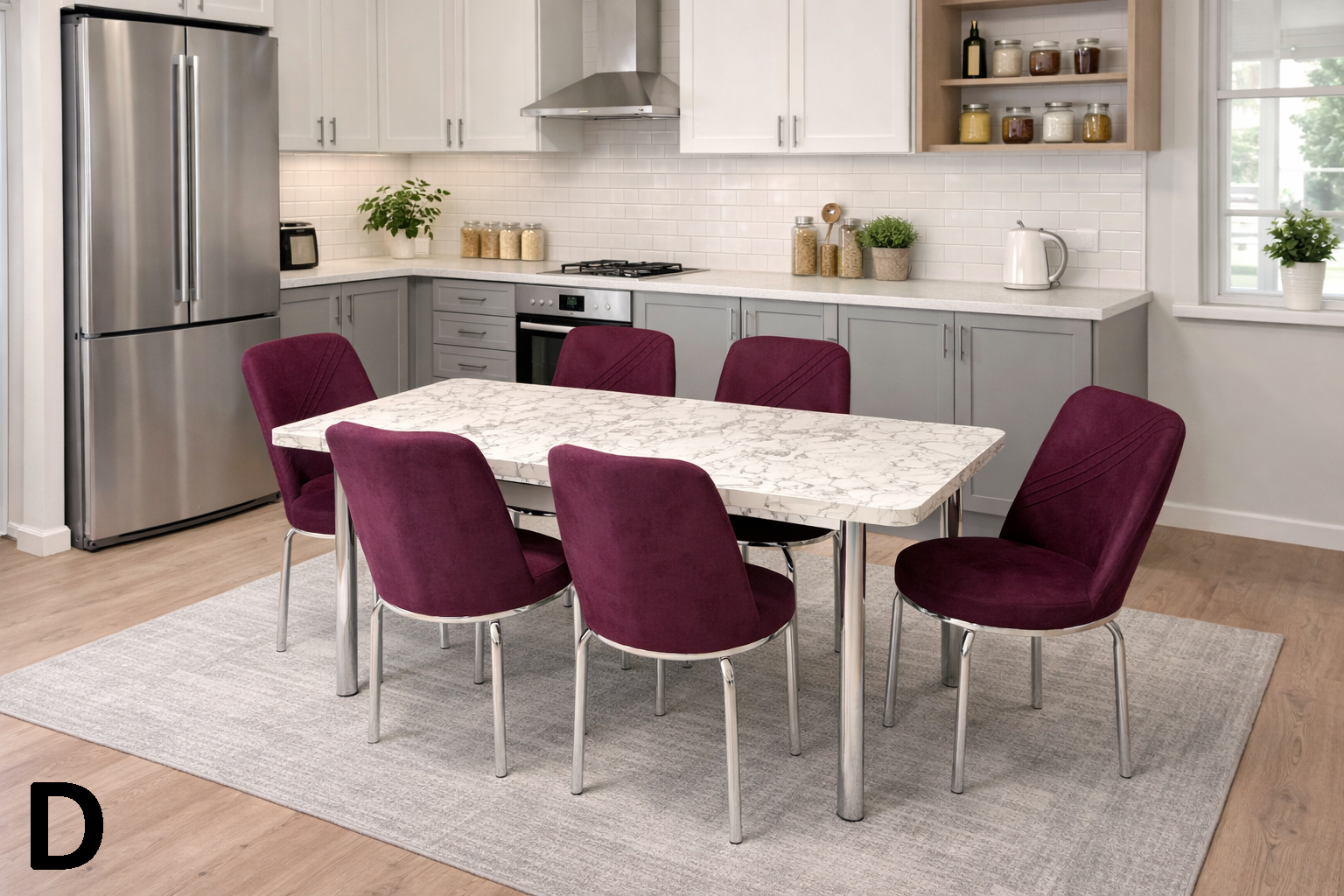 METAL GOLD YEMEK MASASI TAKIMI